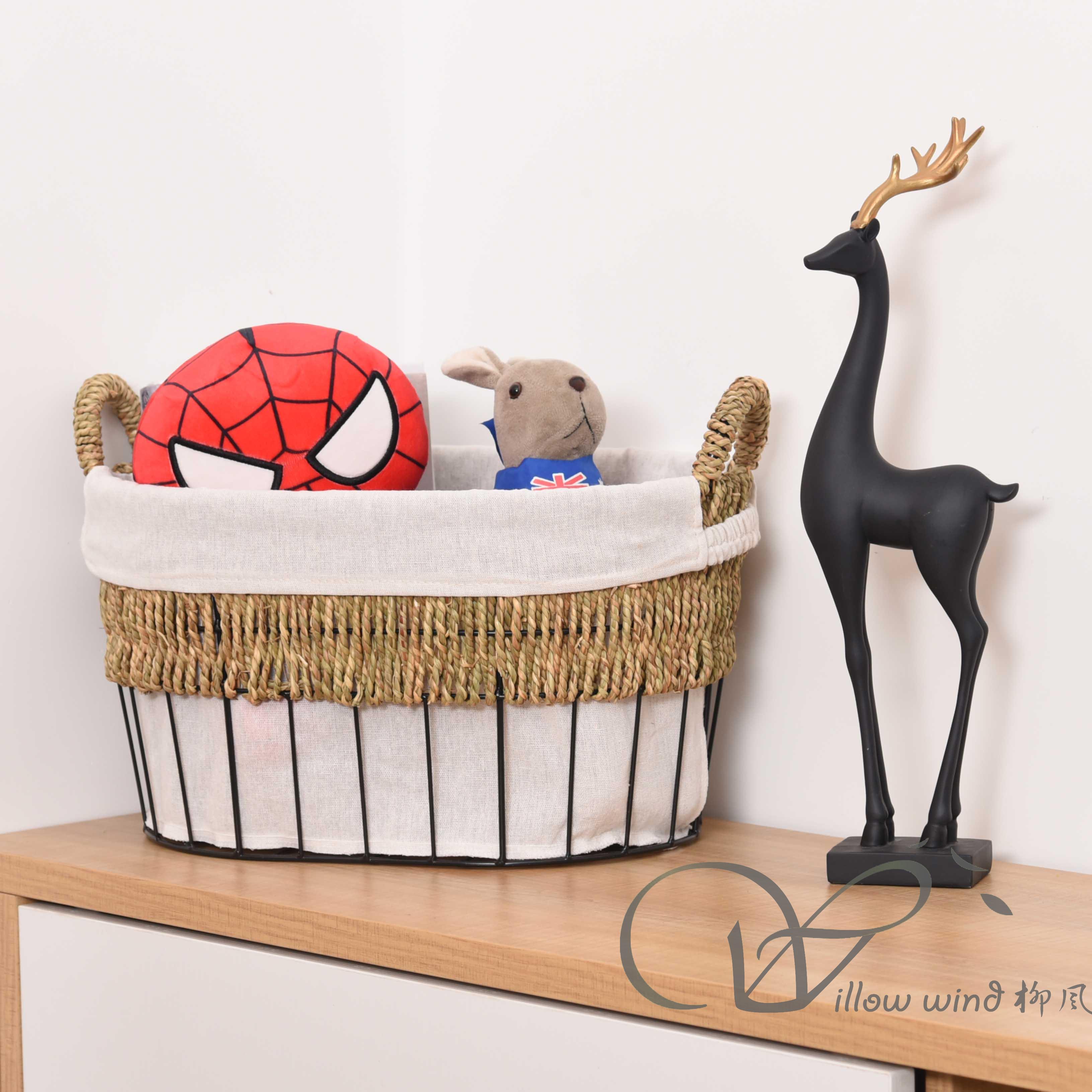 柳風收納，客廳收納柳編筐